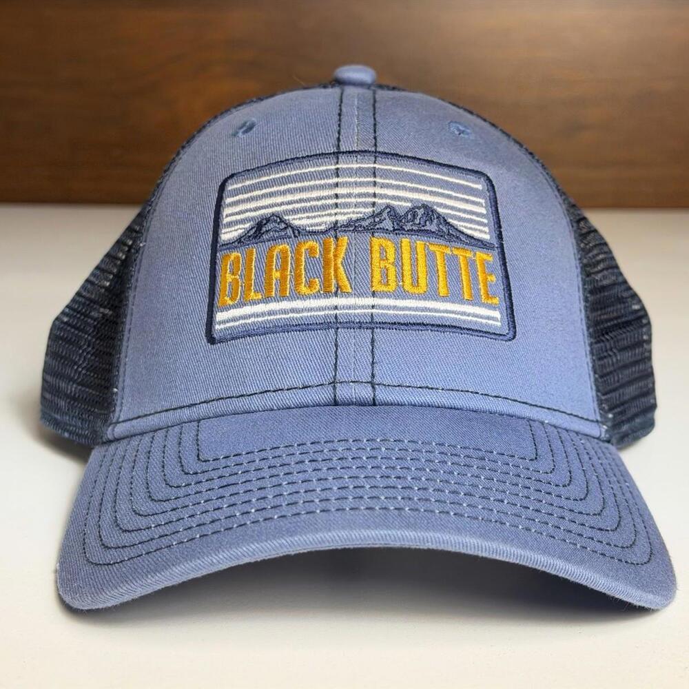 Black Butte Oregon Blue Adjustable SnapBack Mesh Baseball Hat